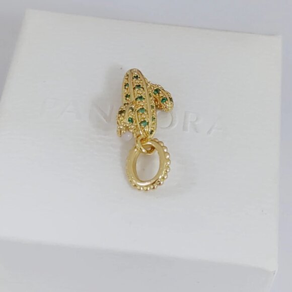 Pandora Sparkling Desert Cactus Pendant 14k Gold-plated - Picture 4 of 6